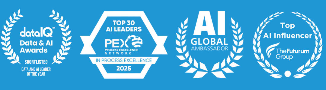 Andreas Welsch has been named a LinkedIn Top Voice, Top 10 Thought Leader in Artificial Intelligence and Generative AI, Top 14 AI Influencer, Top 50 Global AI Ambassador, and Top 200 Worldwide Business & Technology Innovator.