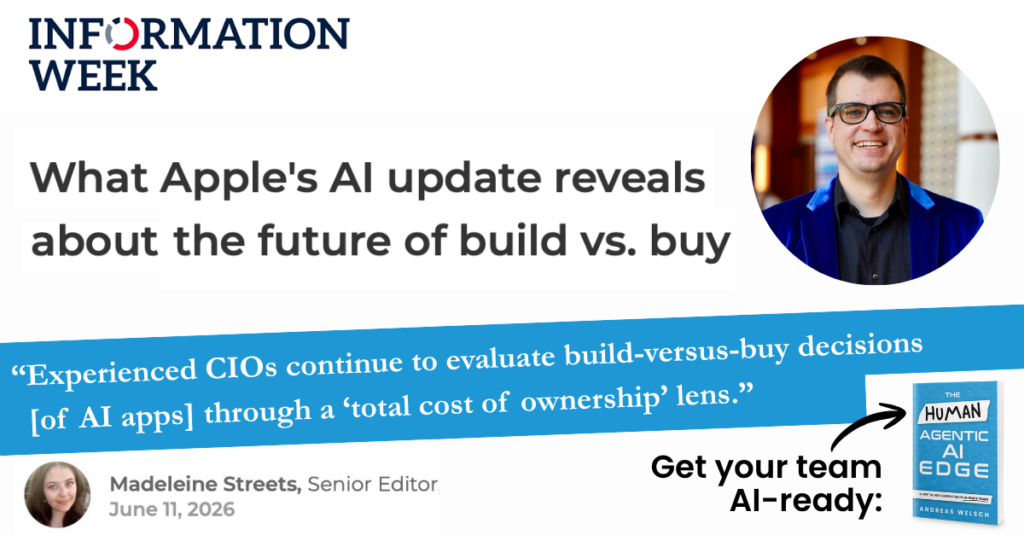 Andreas Welsch's perspective on Apple’s Siri build-vs-buy signal