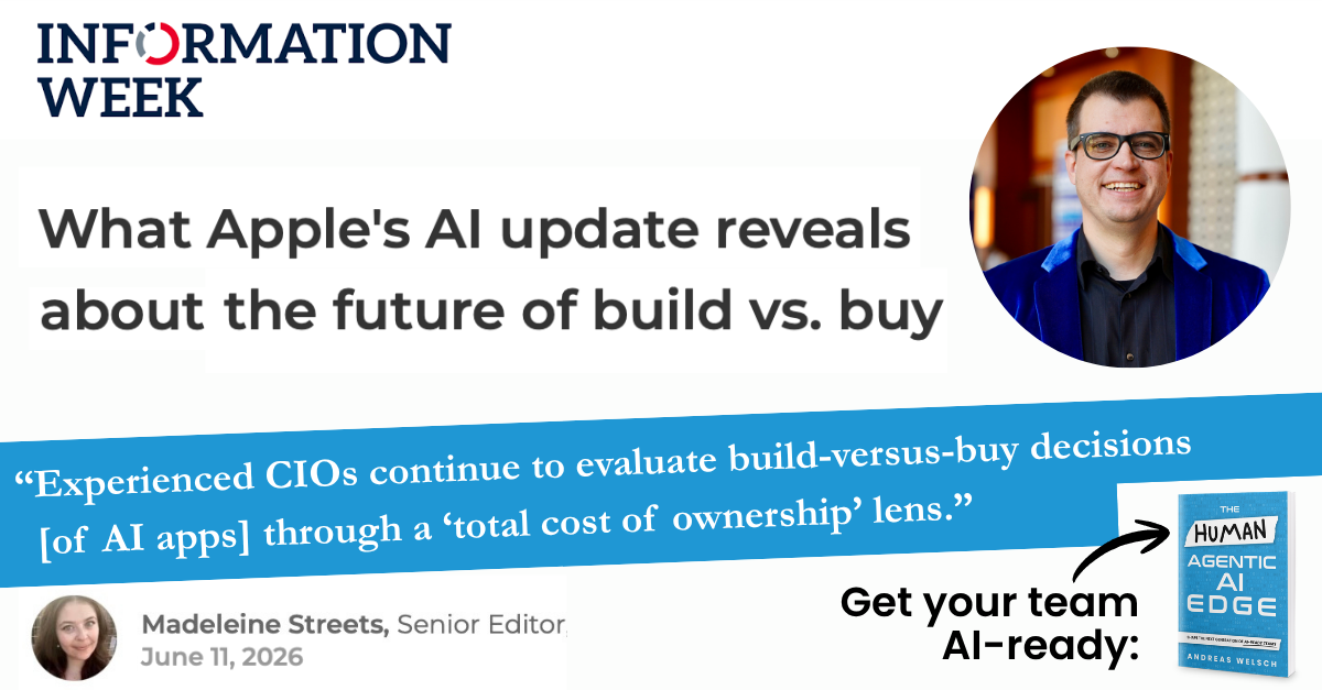 Andreas Welsch's perspective on Apple’s Siri build-vs-buy signal