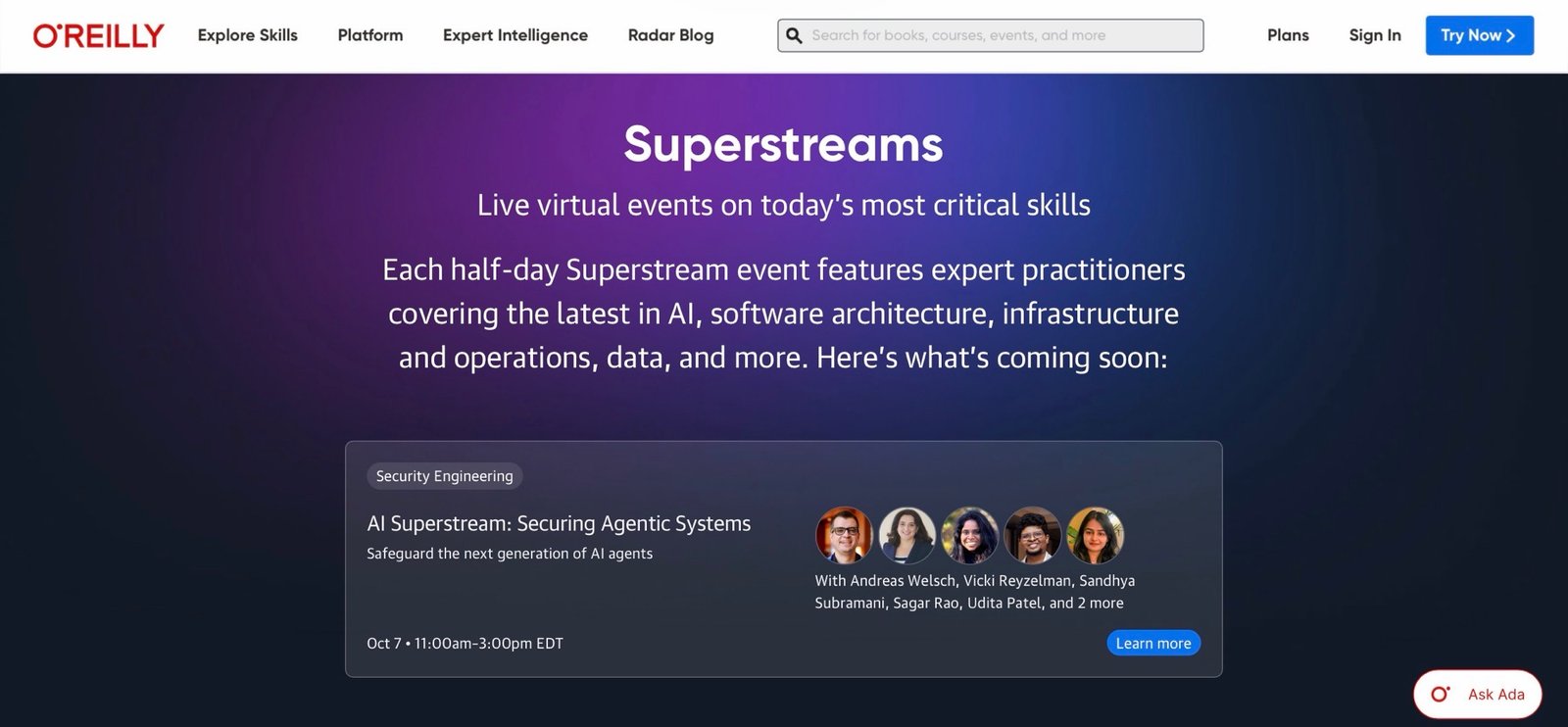 Andreas Welsch moderated the O'Reilly AI Superstream on Securing Agentic Systems